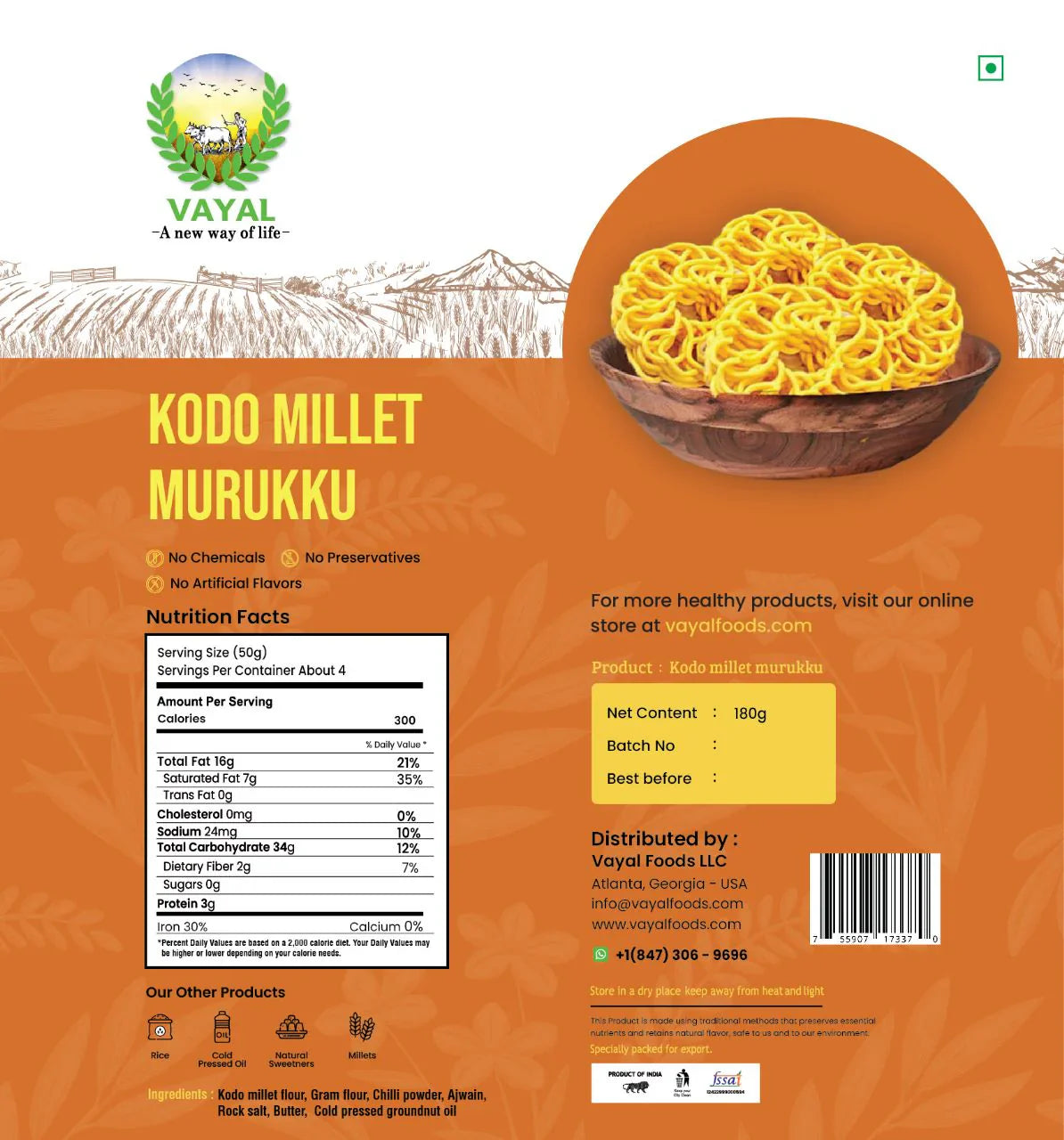 Kodo Millet Murukku