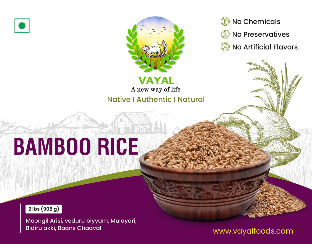 Bamboo Rice Rate Bamboo Rice - 100% Wild Forest Brown Bamboo Rice (2 lbs) – swvayalfoods