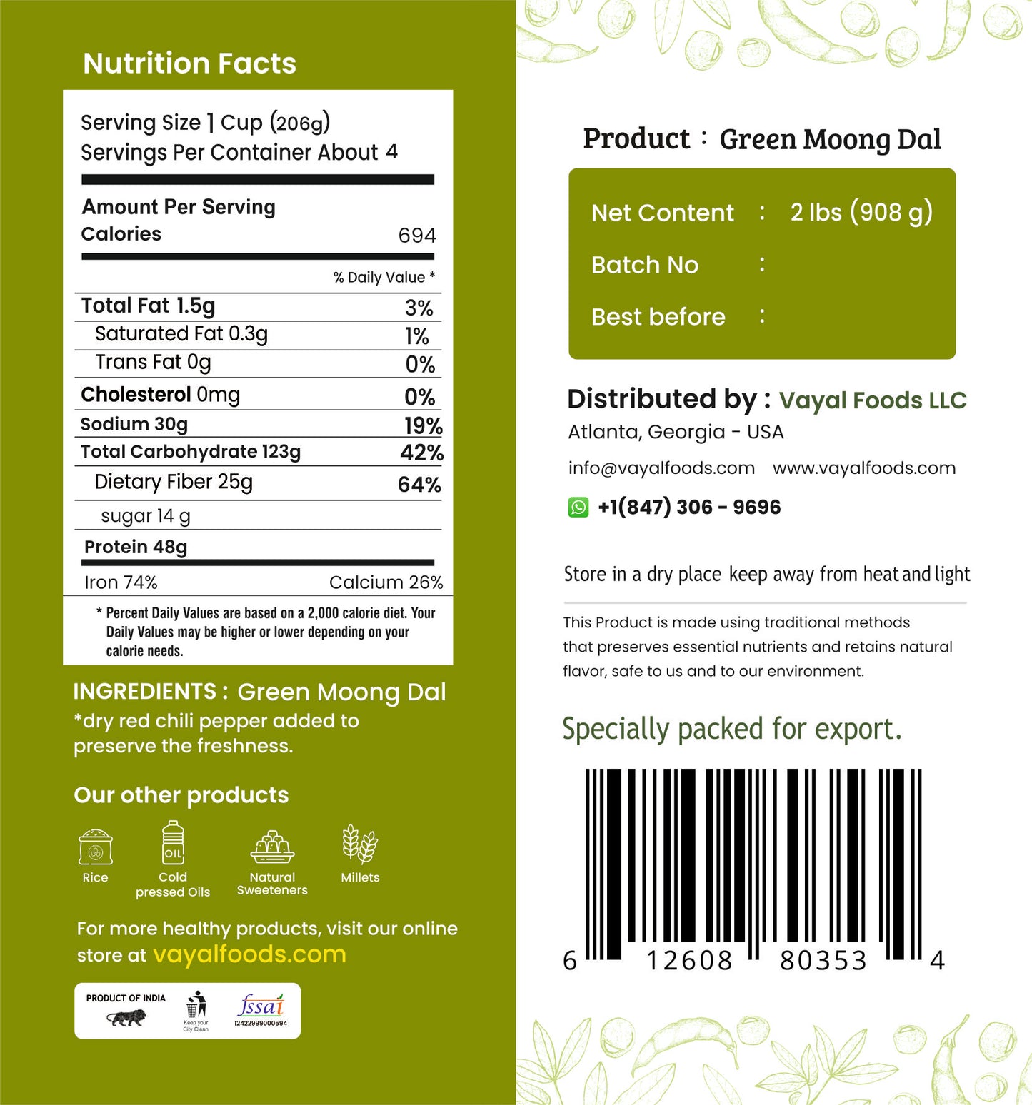 Green Moong Dhal