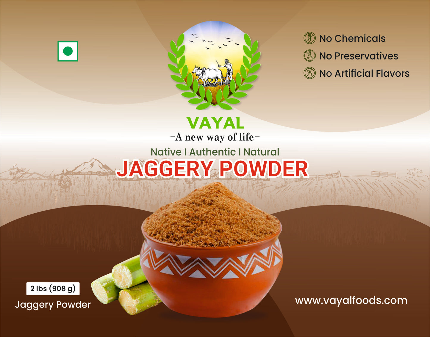 Jaggery Powder (Raw Cane Sugar)