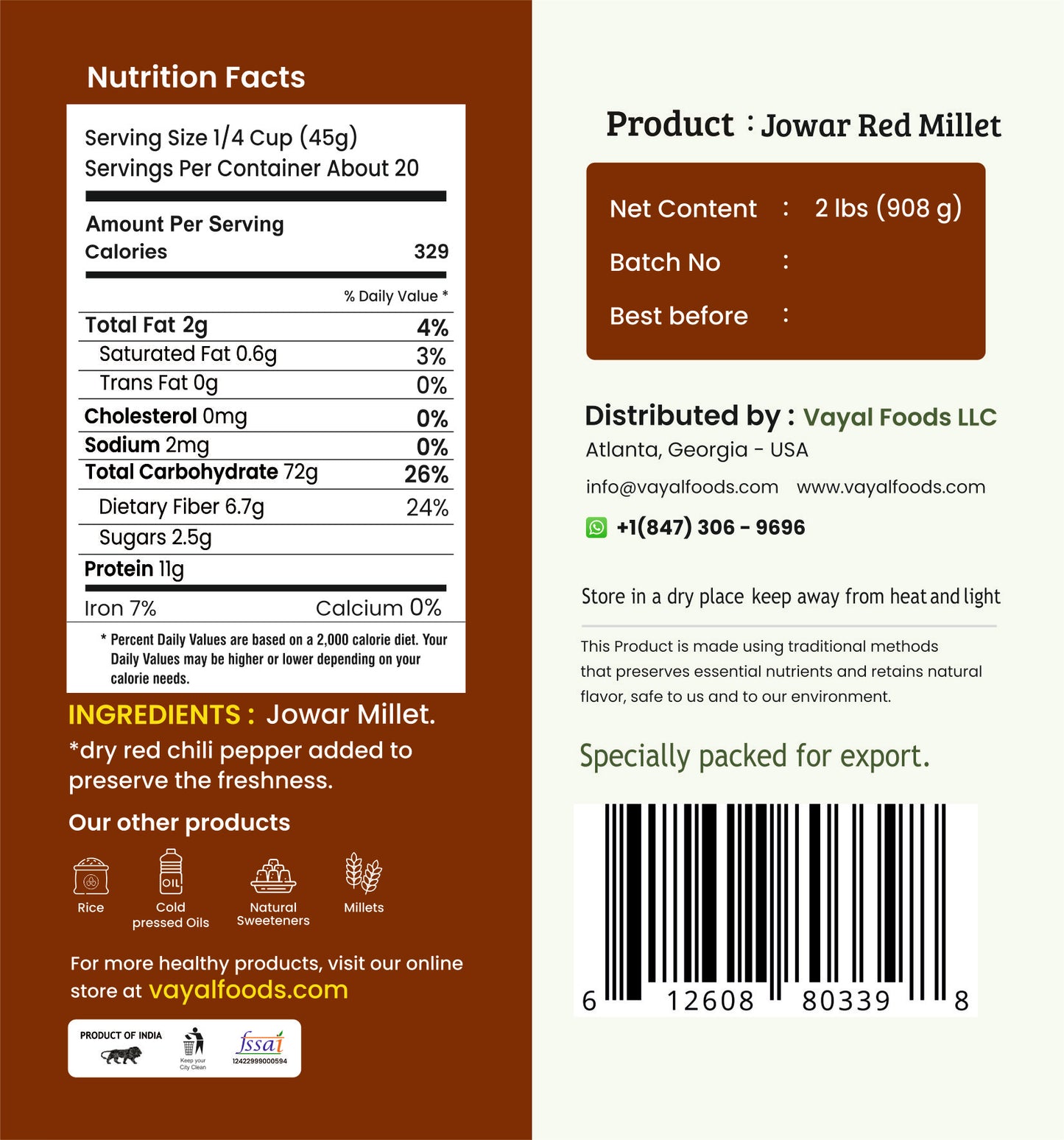 Jowar Millet (Red)